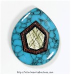 Simulated Turquoise Intarsia Simulated Turquoise Intarsia