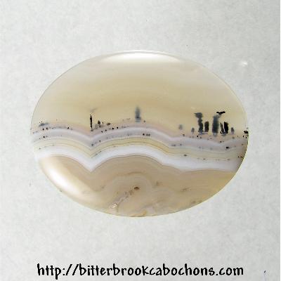 Silver Lace Agate Cabochon